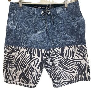 RVCA Vintage Brushed‎ Swim Board Shorts Men's Size 33 Surfing Beach